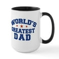 thumbnail image 1 of CafePress - World's Greatest Dad Large Mug - 15 oz Ceramic Large White Novelty Mug, 1 of 4