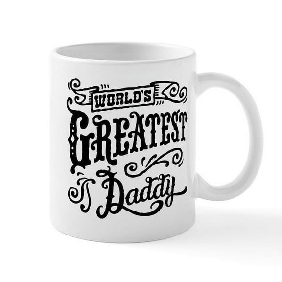 CafePress - World's Greatest Daddy Mug - 11 oz Ceramic Mug - Novelty Coffee Tea Cup