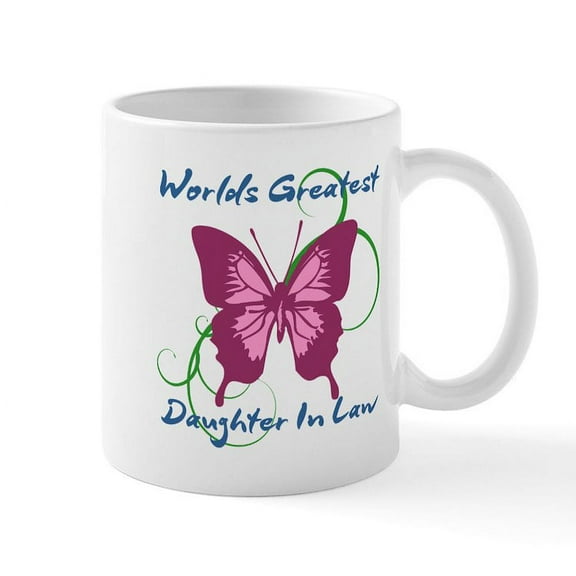 CafePress - World's Greatest Daughter In Law Mugs - 11 oz Ceramic Mug - Novelty Coffee Tea Cup