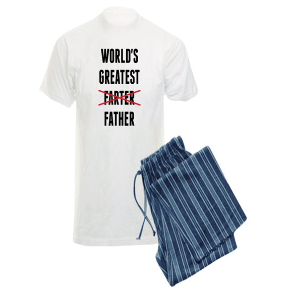 CafePress - World's Greatest Farter I Mean Father Pajamas - Men's Light Pajamas