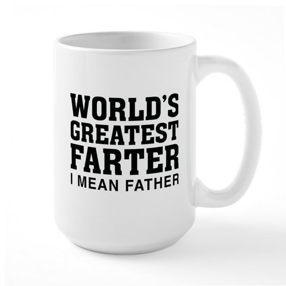 CafePress - World's Greatest Farter Large Mug - 15 oz Ceramic Large White Novelty Mug