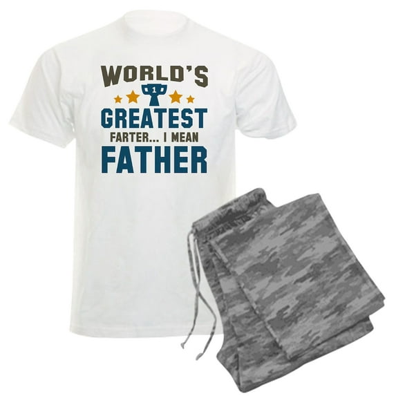 CafePress - World's Greatest Farter Men's Light Pajamas - Men's Light Loose Fit Cotton Pajama Set