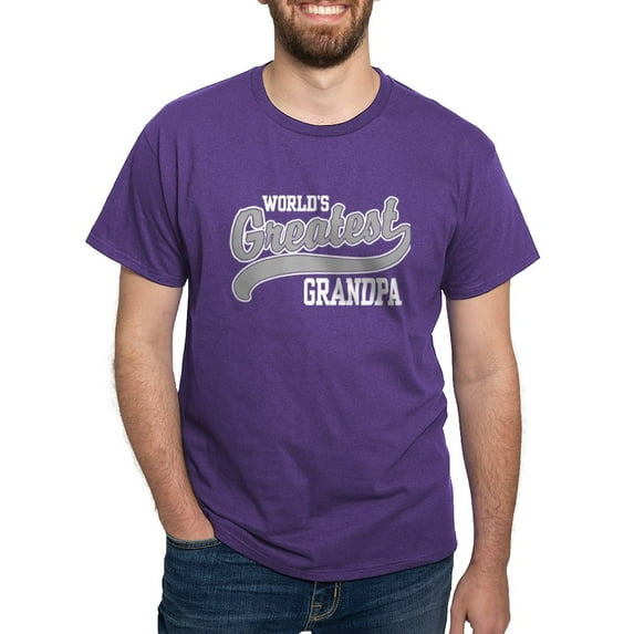 CafePress - World's Greatest Grandpa Dark T Shirt - Men's Classic Graphic Cotton T-Shirt