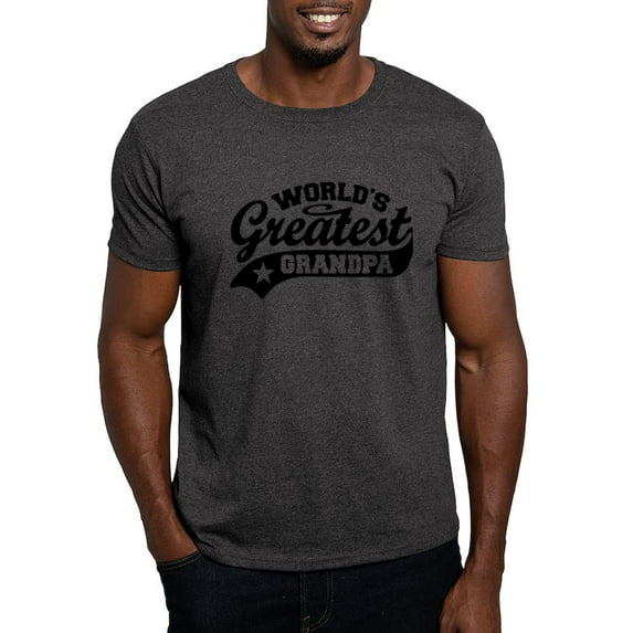 CafePress - World's Greatest Grandpa T Shirt - Men's Classic Graphic Cotton T-Shirt