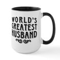 thumbnail image 1 of CafePress - World's Greatest Husband Large Mug - 15 oz Ceramic Large White Novelty Mug, 1 of 4