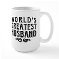 thumbnail image 1 of CafePress - World's Greatest Husband Large Mug - 15 oz Ceramic Large White Novelty Mug, 1 of 6