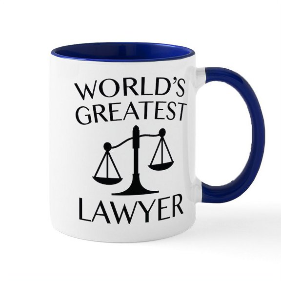 CafePress - World's Greatest Lawyer Mug - 11 oz Ceramic Mug - Novelty Coffee Tea Cup