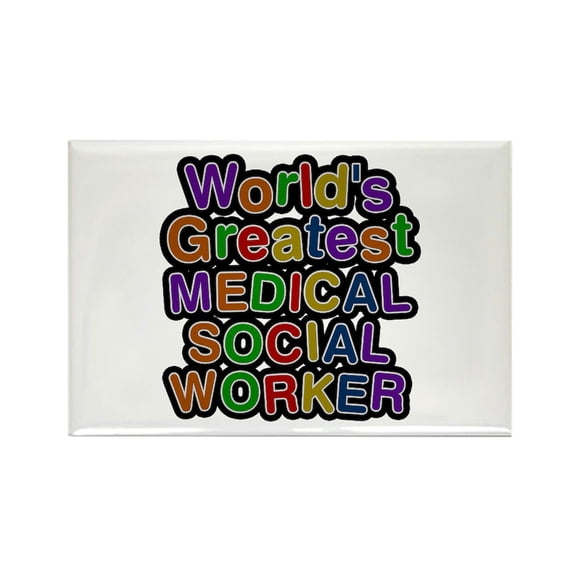 CafePress - World's Greatest MEDICAL SOCIAL WORKER Rectangle M - Rectangle Magnet, 2"x3" Refrigerator Magnet