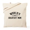 thumbnail image 1 of CafePress - World's Greatest Mom Tote Bag - Unisex Canvas Tote Bag, Beige, 1-Piece, 1 of 6