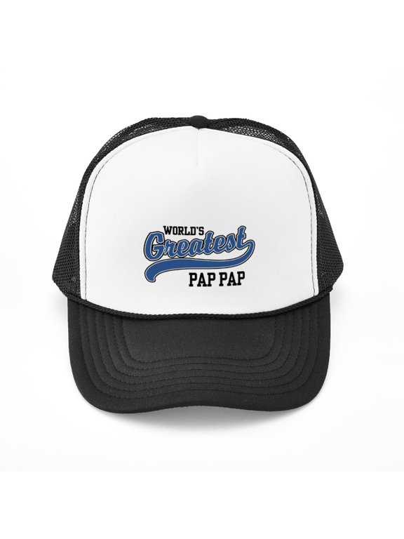 - World's Greatest Pap Pap - Adjustable Unisex Printed Trucker Hat with Mesh Back