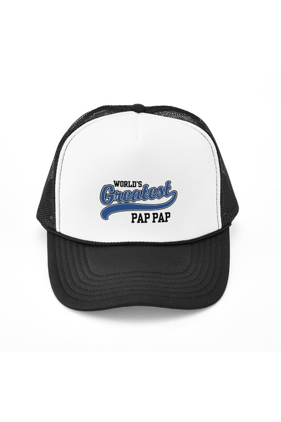 - World's Greatest Pap Pap - Adjustable Unisex Printed Trucker Hat with Mesh Back