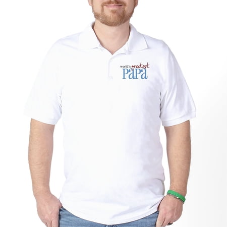CafePress - World's Greatest Papa Golf Shirt - Golf Shirt, Pique Knit Golf Polo