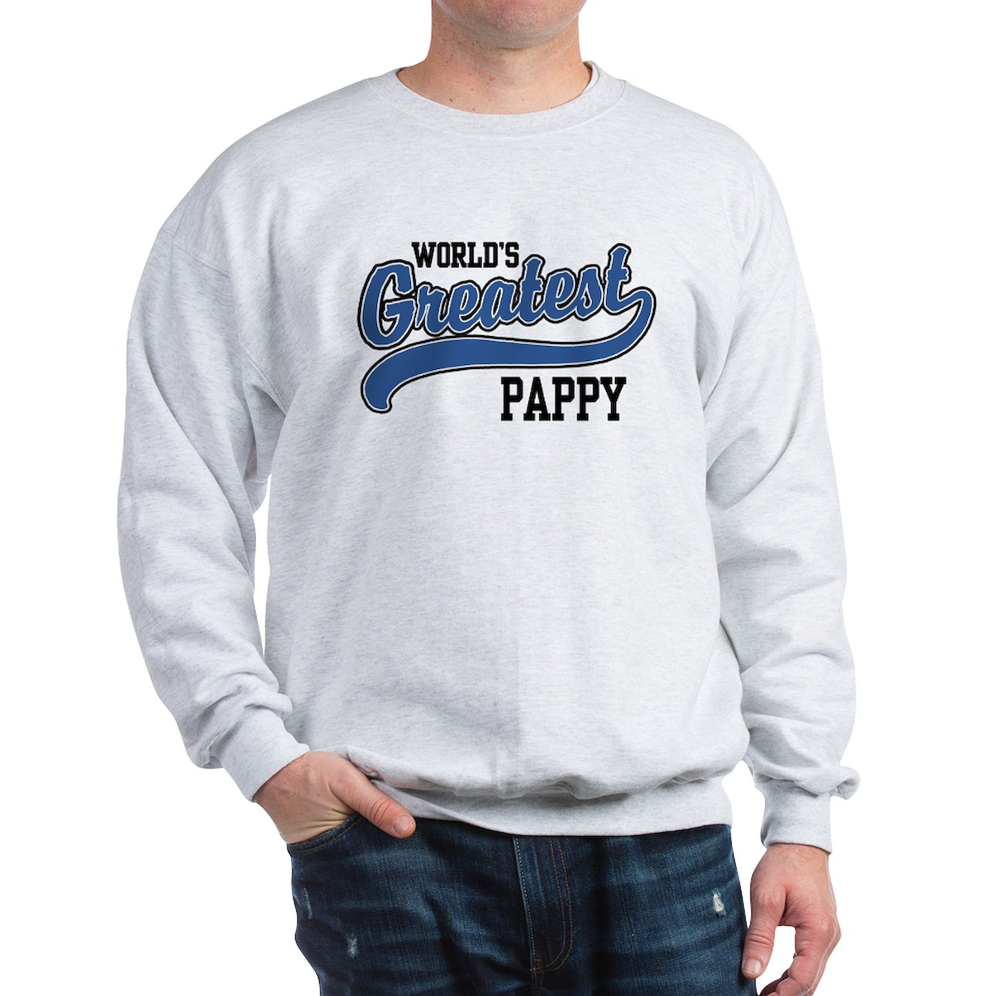 CafePress - World's Greatest Pappy Sweatshirt - Crew Neck Sweatshirt - image 1 of 4