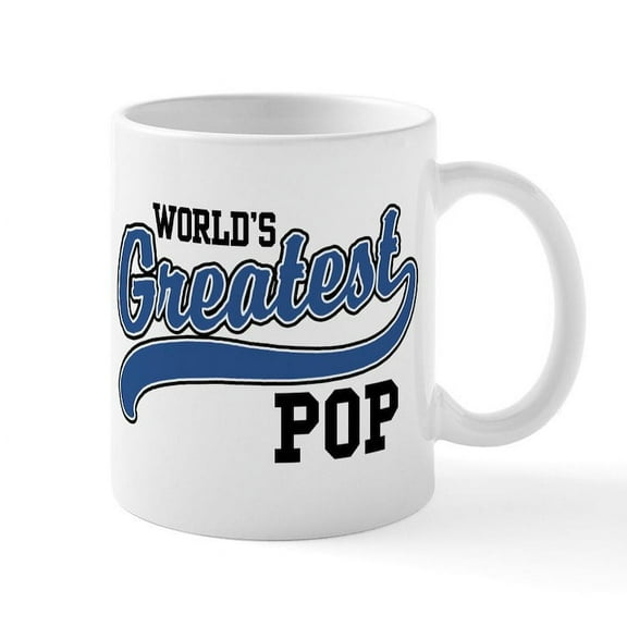 CafePress - World's Greatest Pop Mug - 11 oz Ceramic Mug - Novelty Coffee Tea Cup