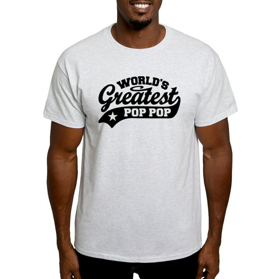 CafePress - World's Greatest Pop Pop Light T Shirt - Men's Classic Graphic T-Shirt