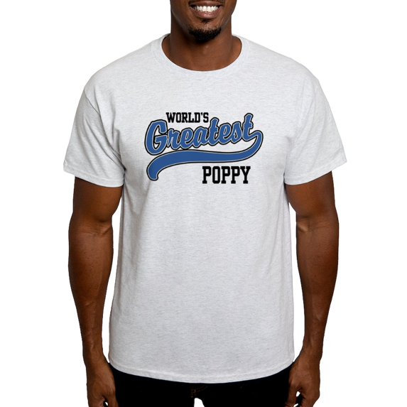 CafePress - World's Greatest Poppy Light T Shirt - Men's Classic Graphic T-Shirt