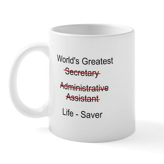 CafePress - World's Greatest Secretary Mug - 11 oz Ceramic Mug - Novelty Coffee Tea Cup