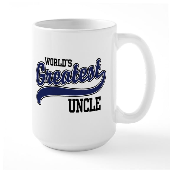 CafePress - World's Greatest Uncle Large Mug - 15 oz Ceramic Large White Novelty Mug