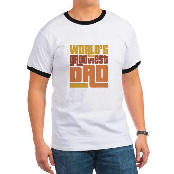 CafePress - World's Grooviest Dad Ringer T - 100% Cotton Ringed T-Shirt