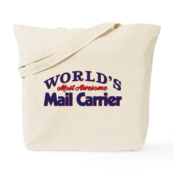 CafePress - World's Most Awesome Mail Carrier Tote Bag - Unisex Canvas Tote Bag, Beige, 1-Piece