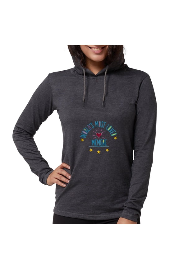 - World's Most Loved Mem Long Sleeve T Shirt - Womens Hooded Shirt
