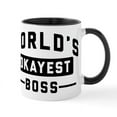 thumbnail image 1 of CafePress - World's Okayest Boss - 11 oz Ceramic Mug - Novelty Coffee Tea Cup, 1 of 6