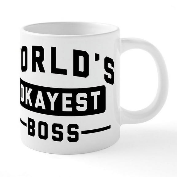 CafePress - World's Okayest Boss Mugs - 20 Oz White Ceramic Mega Mug