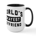 thumbnail image 1 of CafePress - World's Okayest Boyfriend - 15 oz Ceramic Large White Novelty Mug, 1 of 4
