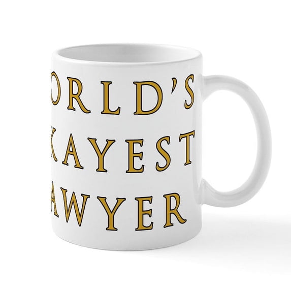 CafePress - World's Okayest Lawyer - 11 oz Ceramic Mug - Novelty Coffee Tea Cup