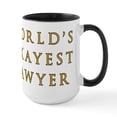 thumbnail image 1 of CafePress - World's Okayest Lawyer - 15 oz Ceramic Large White Novelty Mug, 1 of 4