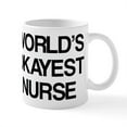 thumbnail image 1 of CafePress - World's Okayest Nurse Mug - 11 oz Ceramic Mug - Novelty Coffee Tea Cup, 1 of 6