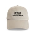 thumbnail image 1 of CafePress - World's Okayest Salesperson Cap - Adjustable 100% Brushed Unisex Casual Cotton Baseball Cap, Beige, 1, 1 of 2