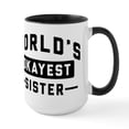 thumbnail image 1 of CafePress - World's Okayest Sister - 15 oz Ceramic Large White Novelty Mug, 1 of 4