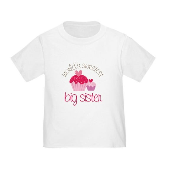 CafePress - World's Sweetest Big Sister Toddler T Shirt - Cute Toddler T-Shirt, 100% Cotton