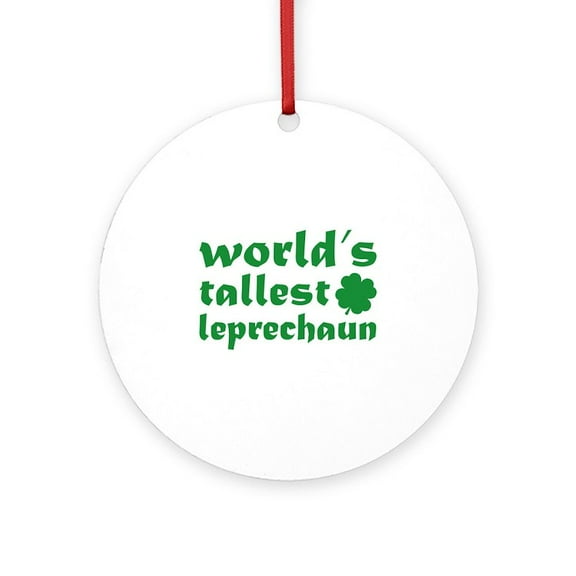 CafePress - World's Tallest Leprechaun -  Round Wood Ornament 4"