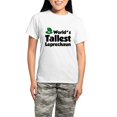 thumbnail image 1 of CafePress - World's Tallest Leprechaun Women's Light Pajamas - Women's Short Sleeve Print T-Shirt and Pants Light Cotton Pajama Set, 1 of 7