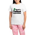 thumbnail image 1 of CafePress - World's Tallest Leprechaun Women's Light Pajamas - Women's Short Sleeve Print T-Shirt and Pants Light Cotton Pajama Set, 1 of 7