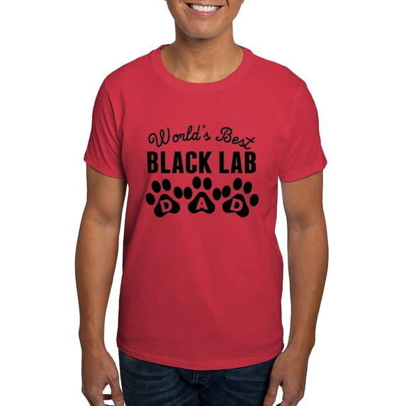 CafePress - Worlds Best Black Lab Dad T Shirt - Men's Classic Graphic Cotton T-Shirt