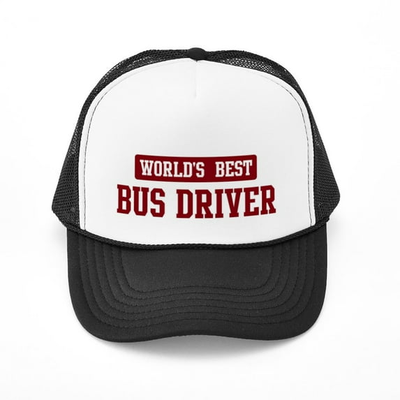 CafePress - Worlds Best Bus Driver - Adjustable Unisex Printed Trucker Hat with Mesh Back