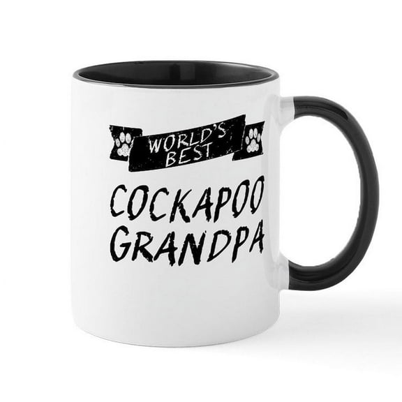 CafePress - Worlds Best Cockapoo Grandpa Mugs - 11 oz Ceramic Mug - Novelty Coffee Tea Cup