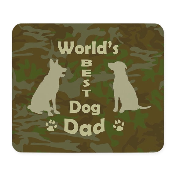 CafePress - Worlds Best Dog Dad Mousepad - Non-slip Rubber Mousepad, Gaming Mouse Pad