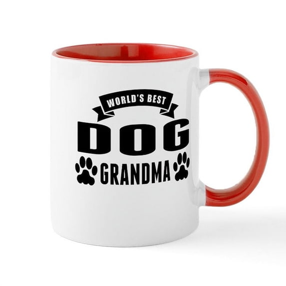 CafePress - Worlds Best Dog Grandma Mugs - 11 oz Ceramic Mug - Novelty Coffee Tea Cup