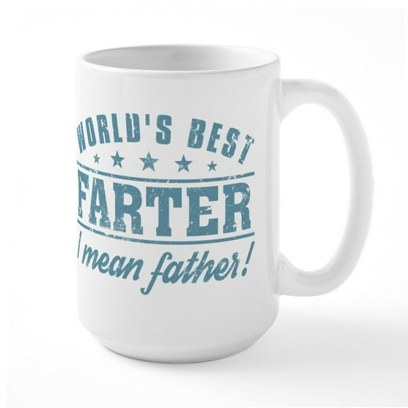 CafePress - Worlds Best Farter Mugs - 15 oz Ceramic Large White Novelty Mug