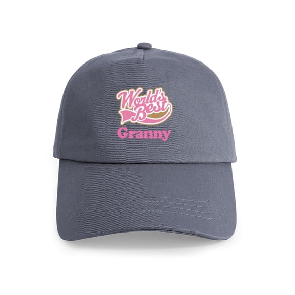 CafePress - Worlds Best Granny Cap - Adjustable 100% Brushed Unisex Casual Cotton Baseball Cap, Beige, 1