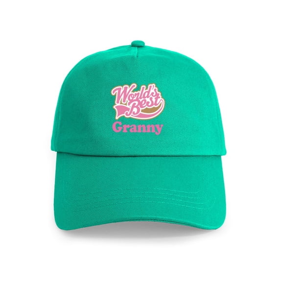 CafePress - Worlds Best Granny Cap - Adjustable 100% Brushed Unisex Casual Cotton Baseball Cap, Beige, 1