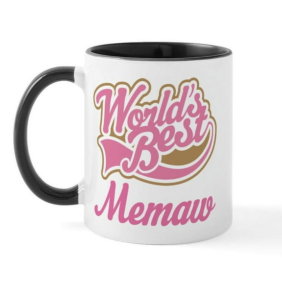 CafePress - Worlds Best Memaw Mug - 11 oz Ceramic Mug - Novelty Coffee Tea Cup