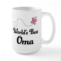 CafePress - Worlds Best Oma Mugs - 15 oz Ceramic Large White Novelty Mug