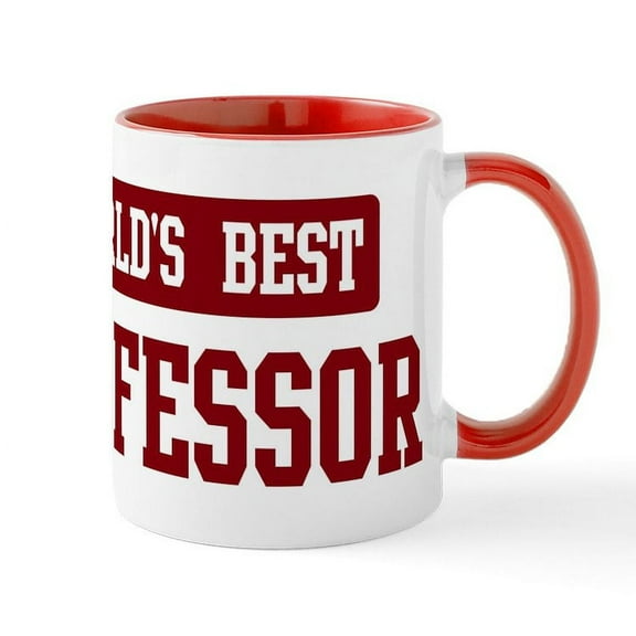 CafePress - Worlds Best Professor Mug - 11 oz Ceramic Mug - Novelty Coffee Tea Cup