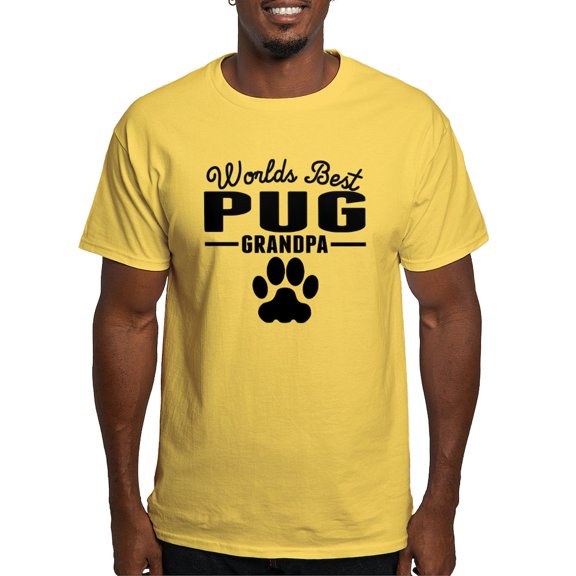 CafePress - Worlds Best Pug Grandpa T Shirt - Men's Classic Graphic T-Shirt