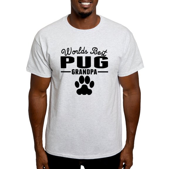 CafePress - Worlds Best Pug Grandpa T Shirt - Men's Classic Graphic T-Shirt